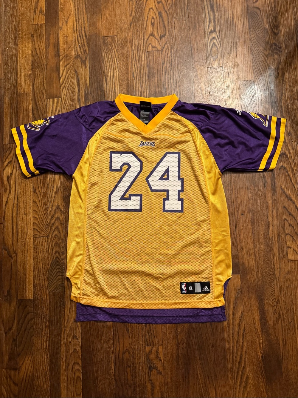 Vintage adidas Kobe Bryant sleeved home jersey size